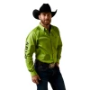 Ariat® Men's Team Logo Fitted Macaw Green Button Down Shirt 10042169 -ARIAT Cowboy Gear 10042169a