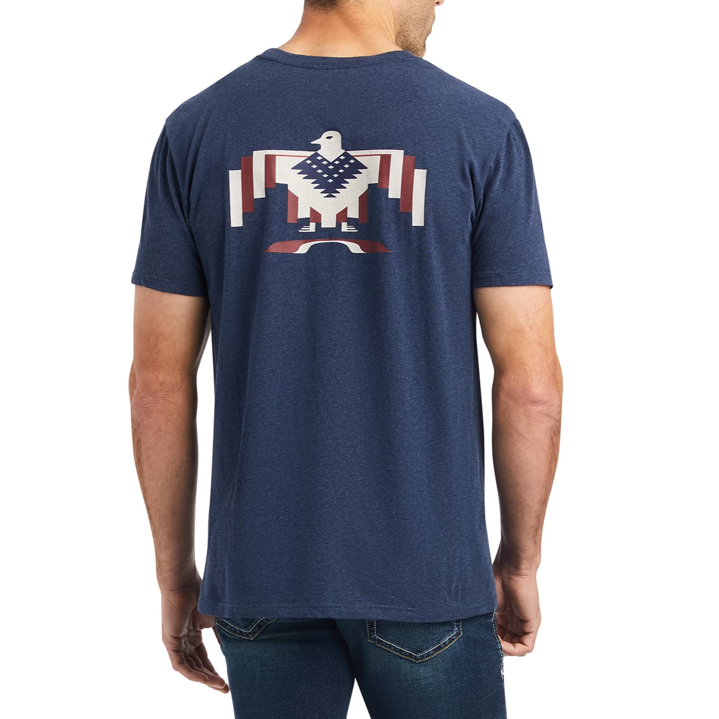Ariat® Men's Chimayo Navy Heather Graphic T-Shirt 10042193 3 Ariat® Men's Chimayo Navy Heather Graphic T-Shirt 10042193