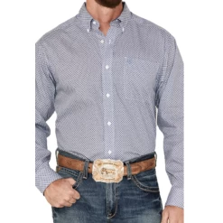Ariat® Men's Wrinkle Free Isaac White Button Down Shirt 10042324 7 Ariat® Men's Wrinkle Free Isaac White Button Down Shirt 10042324 -ARIAT Cowboy Gear 10042324 2