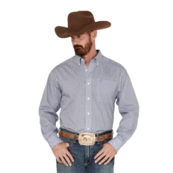 Ariat® Men's Wrinkle Free Isaac White Button Down Shirt 10042324