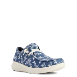 Ariat® Men's Hilo Stretch Lace Bonefish Blue Slip On Shoes 10042500