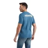 Ariat® Men's Linear Octane Steel Blue Heather Graphic T-shirt 10042760 2 Ariat® Men's Linear Octane Steel Blue Heather Graphic T-shirt 10042760 -ARIAT Cowboy Gear 10042760a
