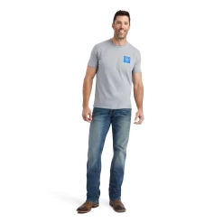 Ariat® Men's Linear Octane Stone Heather Graphic T-shirt 10042761 -ARIAT Cowboy Gear 10042761c