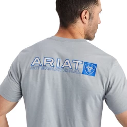 Ariat® Men's Linear Octane Stone Heather Graphic T-shirt 10042761 -ARIAT Cowboy Gear 10042761d