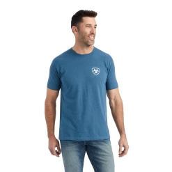 Ariat® Men's Hexafill Steel Blue Heather Graphic T-shirt 10042765 -ARIAT Cowboy Gear 10042765b