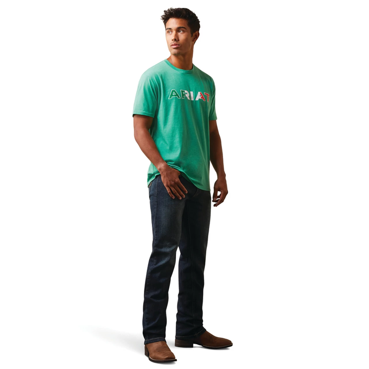 Ariat® Men's Viva Mexico Independent SMU Green T-Shirt 10043067 4 Ariat® Men's Viva Mexico Independent SMU Green T-Shirt 10043067 - Image 2