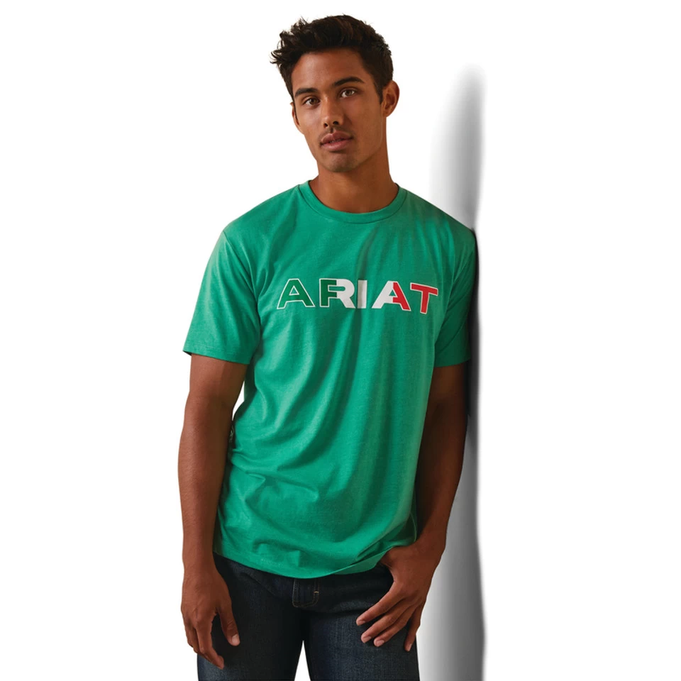 Ariat® Men's Viva Mexico Independent SMU Green T-Shirt 10043067 3 Ariat® Men's Viva Mexico Independent SMU Green T-Shirt 10043067