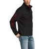Ariat® Men's Logo 2.0 Black & Red Softshell Jacket 10043176 1 Ariat® Men's Logo 2.0 Black & Red Softshell Jacket 10043176 -ARIAT Cowboy Gear 10043176