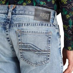 Ariat® Men's M7 Slim Fit Light Wash Straight Leg Jeans 10043187 -ARIAT Cowboy Gear 10043187d