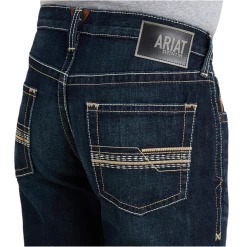 Ariat® Men's M5 Roadhouse Dark Wash Straight Leg Jeans 10043189 -ARIAT Cowboy Gear 10043189d