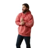 Ariat® Men's Rebar Roughneck Heather Coral Pullover Hoodie 10043363 1 Ariat® Men's Rebar Roughneck Heather Coral Pullover Hoodie 10043363 -ARIAT Cowboy Gear 10043363a