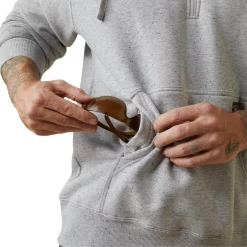 Ariat® Men's Rebar Workman 1/4 Zip Heather Grey Hoodie 10043367 10 Ariat® Men's Rebar Workman 1/4 Zip Heather Grey Hoodie 10043367 -ARIAT Cowboy Gear 10043367e