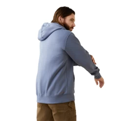 Ariat® Men's Rebar Workman 1/4 Zip Blue Heather Hoodie 10043368 -ARIAT Cowboy Gear 10043368b 73f1be87 6e39 44dc b2f8 bbbac2889667