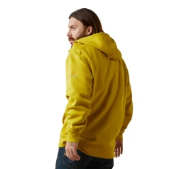 Ariat® Men's Rebar Workman Full Zip Moss Green Hoodie 10043480 -ARIAT Cowboy Gear 10043480b