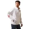 Ariat® Men's Team Mexico White Mexican Flag Softshell Jacket 10043549 -ARIAT Cowboy Gear 10043549 front a5e639fe 24c7 4612 8b92 a231a639e531