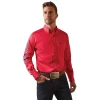 Ariat® Men's Team Logo Classic Azalea Button Down Shirt 10043567 -ARIAT Cowboy Gear 10043567a
