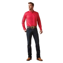 Ariat® Men's Team Logo Classic Azalea Button Down Shirt 10043567 11 Ariat® Men's Team Logo Classic Azalea Button Down Shirt 10043567 -ARIAT Cowboy Gear 10043567c