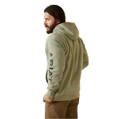 Ariat® Men's Rebar Graphic Heather Sage Pullover Hoodie 10043588 -ARIAT Cowboy Gear 10043588b