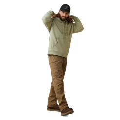 Ariat® Men's Rebar Graphic Heather Sage Pullover Hoodie 10043588 -ARIAT Cowboy Gear 10043588d