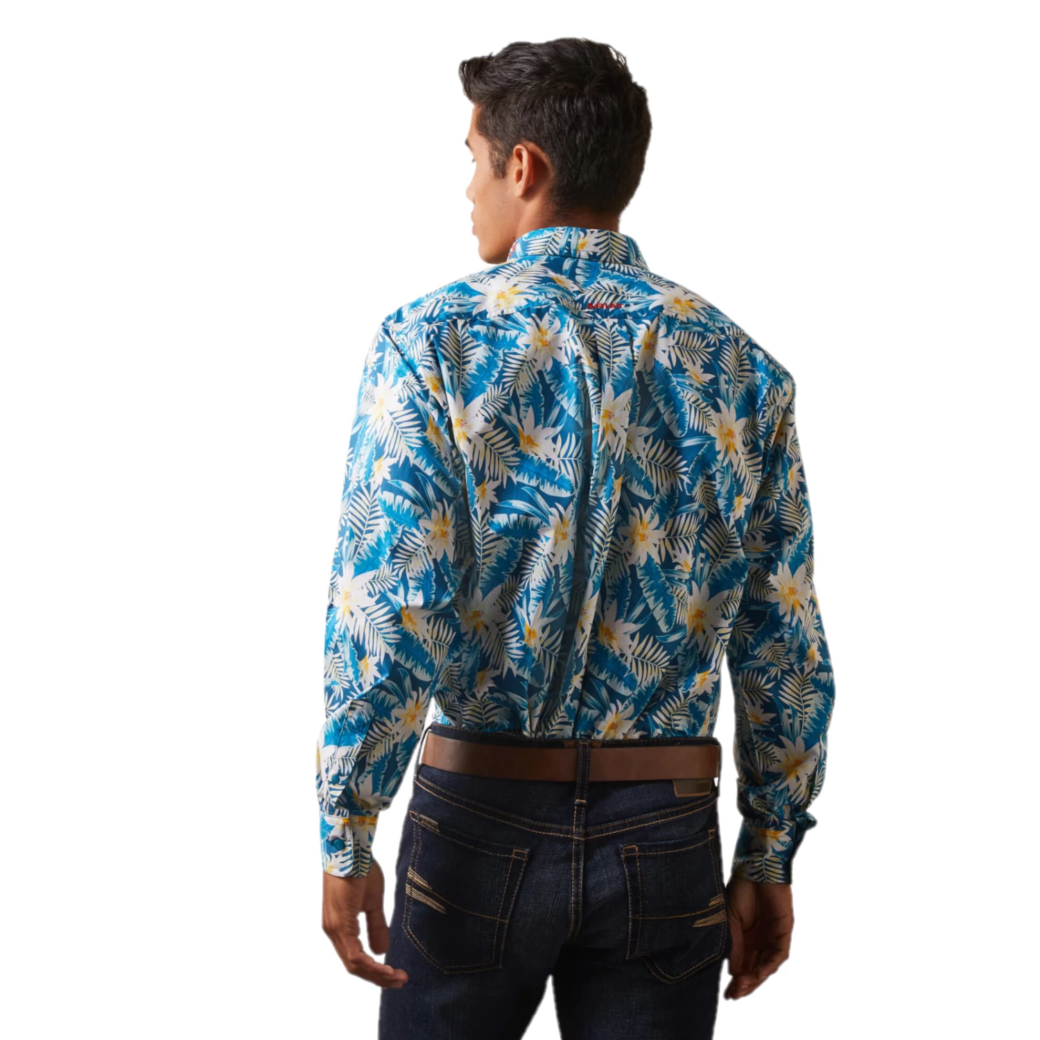 Ariat® Men's Team Spencer Classic Lyons Blue Button Down Shirt 10043695 4 Ariat® Men's Team Spencer Classic Lyons Blue Button Down Shirt 10043695 - Image 2