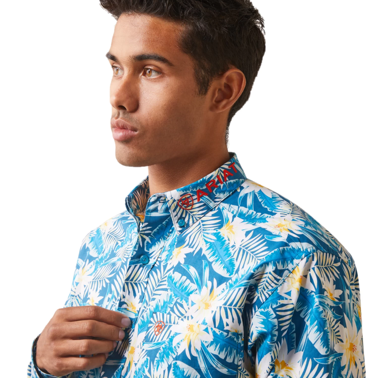 Ariat® Men's Team Spencer Classic Lyons Blue Button Down Shirt 10043695 5 Ariat® Men's Team Spencer Classic Lyons Blue Button Down Shirt 10043695 - Image 3