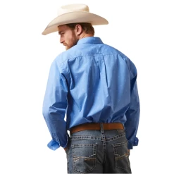Ariat® Men's Classic Fit Leroy Chambray Blue Button Down Shirt 10043792 -ARIAT Cowboy Gear 10043792b