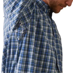 Ariat® Men's Team Samson Classic Blue Plaid Button Down Shirt 10043794 -ARIAT Cowboy Gear 10043794e