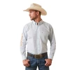 Ariat® Men's Team Stuart Fitted White Button Down Shirt 10043799 1 Ariat® Men's Team Stuart Fitted White Button Down Shirt 10043799 -ARIAT Cowboy Gear 10043799a