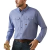 Ariat® Men's Rebar Made Tough VentTEK DuraStretch™ Blue Shirt 10043838 2 Ariat® Men's Rebar Made Tough VentTEK DuraStretch™ Blue Shirt 10043838 -ARIAT Cowboy Gear 10043838a