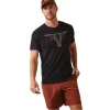 Ariat® Men's Barbed Wire Steer Head Black Graphic T-Shirt 10044777 -ARIAT Cowboy Gear 10044777a