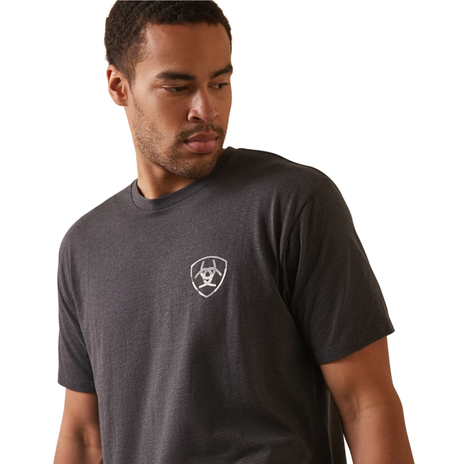 Ariat® Men's Tonal Camo Flag Charcoal Heather T-Shirt 10044779 6 Ariat® Men's Tonal Camo Flag Charcoal Heather T-Shirt 10044779 - Image 4