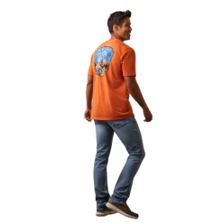 Ariat® Men's Old Faithful Adobe Heather Graphic T-Shirt 10044784 -ARIAT Cowboy Gear 10044784c