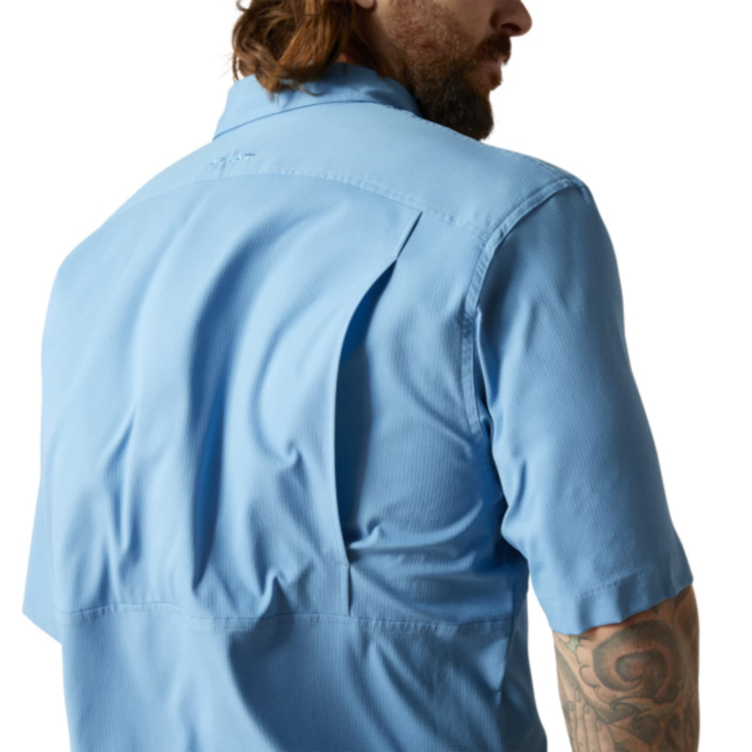 Ariat® Men's VENTTEK™ Woven Blue Button Down Shirt 10044933 5 Ariat® Men's VENTTEK™ Woven Blue Button Down Shirt 10044933 - Image 3