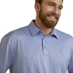 Ariat® Men's Charger 2.0 Lavender Lustre Polo 10045020 -ARIAT Cowboy Gear 10045020a