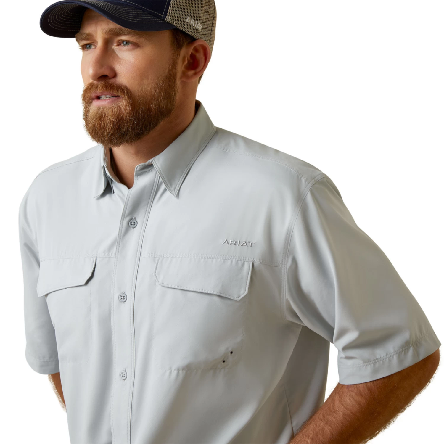 Ariat® Men's VentTEK™ Outbound Pearl Blue Button Down Shirt 10045022 4 Ariat® Men's VentTEK™ Outbound Pearl Blue Button Down Shirt 10045022 - Image 2