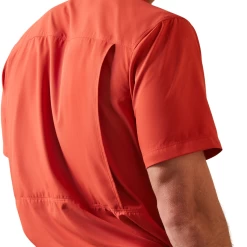 Ariat® Men's VentTEK™ Outbound Fitted Red Button Down Shirt 10045035 9 Ariat® Men's VentTEK™ Outbound Fitted Red Button Down Shirt 10045035 -ARIAT Cowboy Gear 10045035d