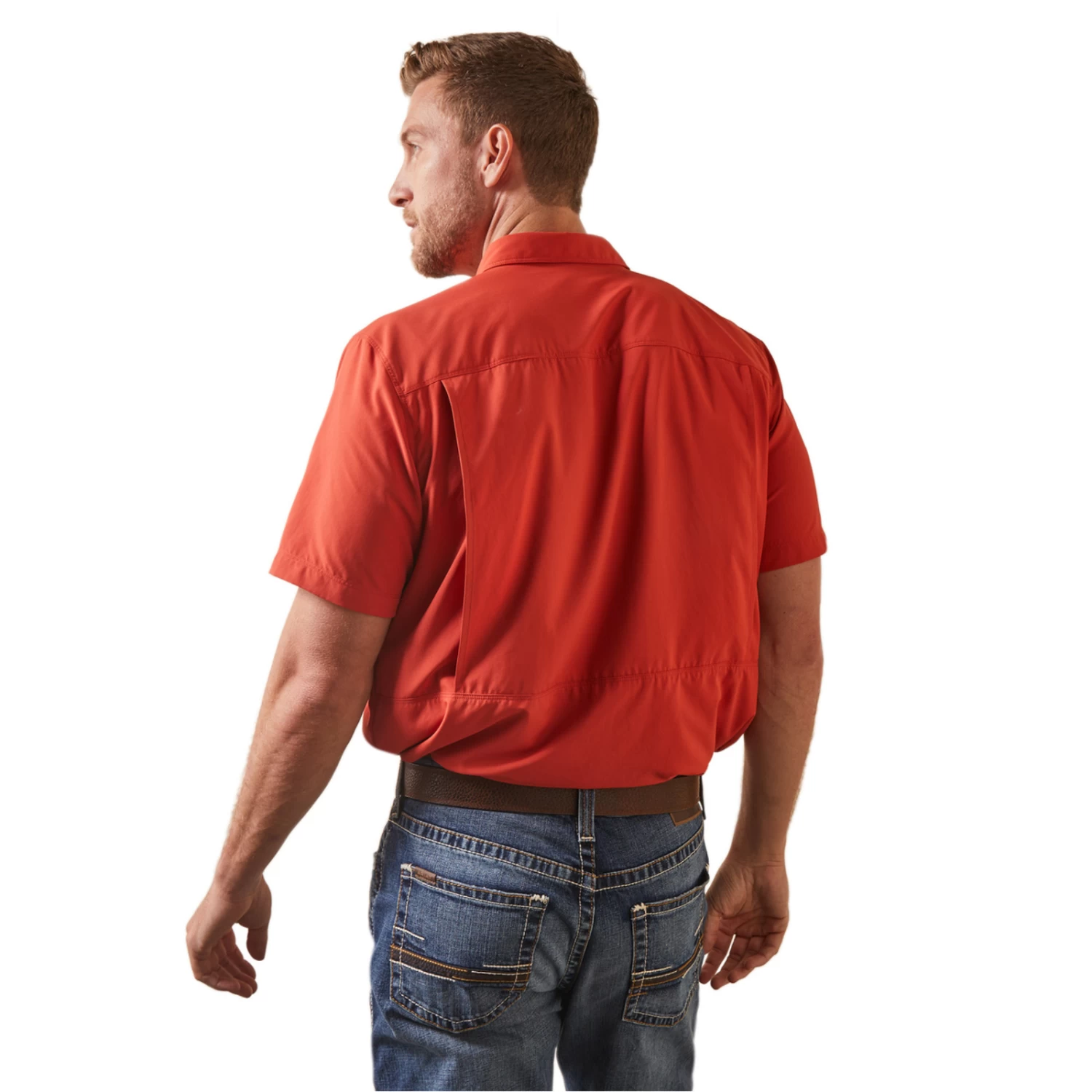 Ariat® Men's VentTEK™ Outbound Fitted Red Button Down Shirt 10045035 6 Ariat® Men's VentTEK™ Outbound Fitted Red Button Down Shirt 10045035 - Image 4