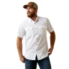 Ariat® Men's VentTEK™ Western Fitted White Button Down Shirt 10045037 -ARIAT Cowboy Gear 10045037b