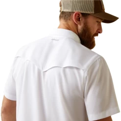 Ariat® Men's VentTEK™ Western Fitted White Button Down Shirt 10045037 -ARIAT Cowboy Gear 10045037e