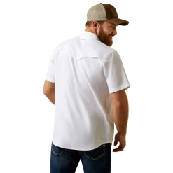 Ariat® Men's VentTEK™ Western Fitted White Button Down Shirt 10045037 -ARIAT Cowboy Gear 10045037f