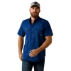 Ariat® Men's VentTEK™ Western Fitted Navy Button Down Shirt 10045038 1 Ariat® Men's VentTEK™ Western Fitted Navy Button Down Shirt 10045038 -ARIAT Cowboy Gear 10045038a