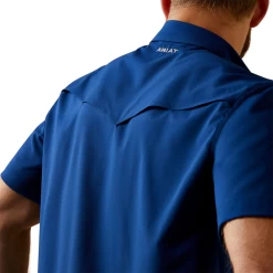 Ariat® Men's VentTEK™ Western Fitted Navy Button Down Shirt 10045038 -ARIAT Cowboy Gear 10045038c