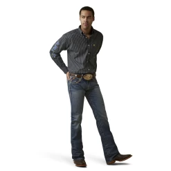 Ariat® Men's Team Peyton Casual Series Black Button Down Shirt 10045064 -ARIAT Cowboy Gear 10045064e