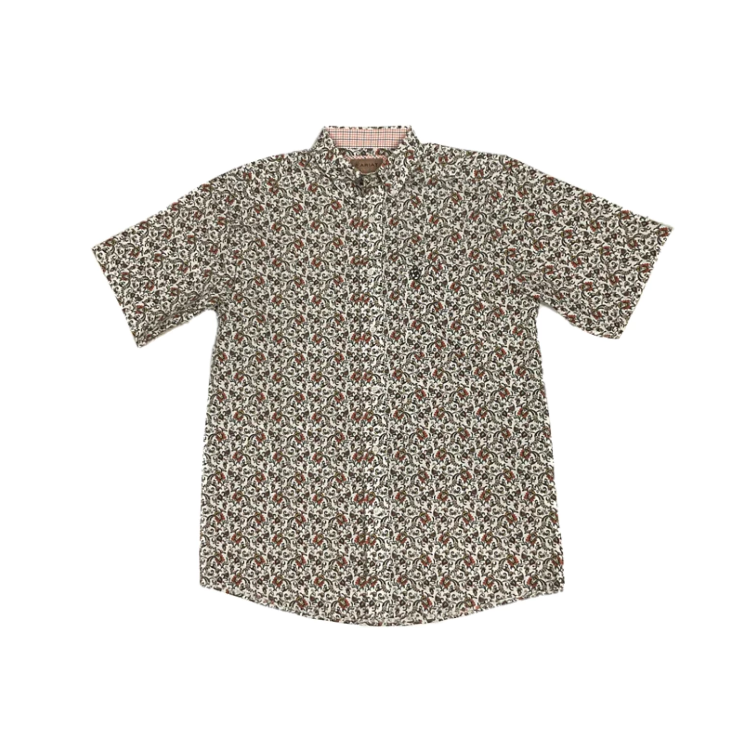 Ariat® Men's Wrinkle Free Ford White Patterned Button Down Shirt 10045072 3 Ariat® Men's Wrinkle Free Ford White Patterned Button Down Shirt 10045072