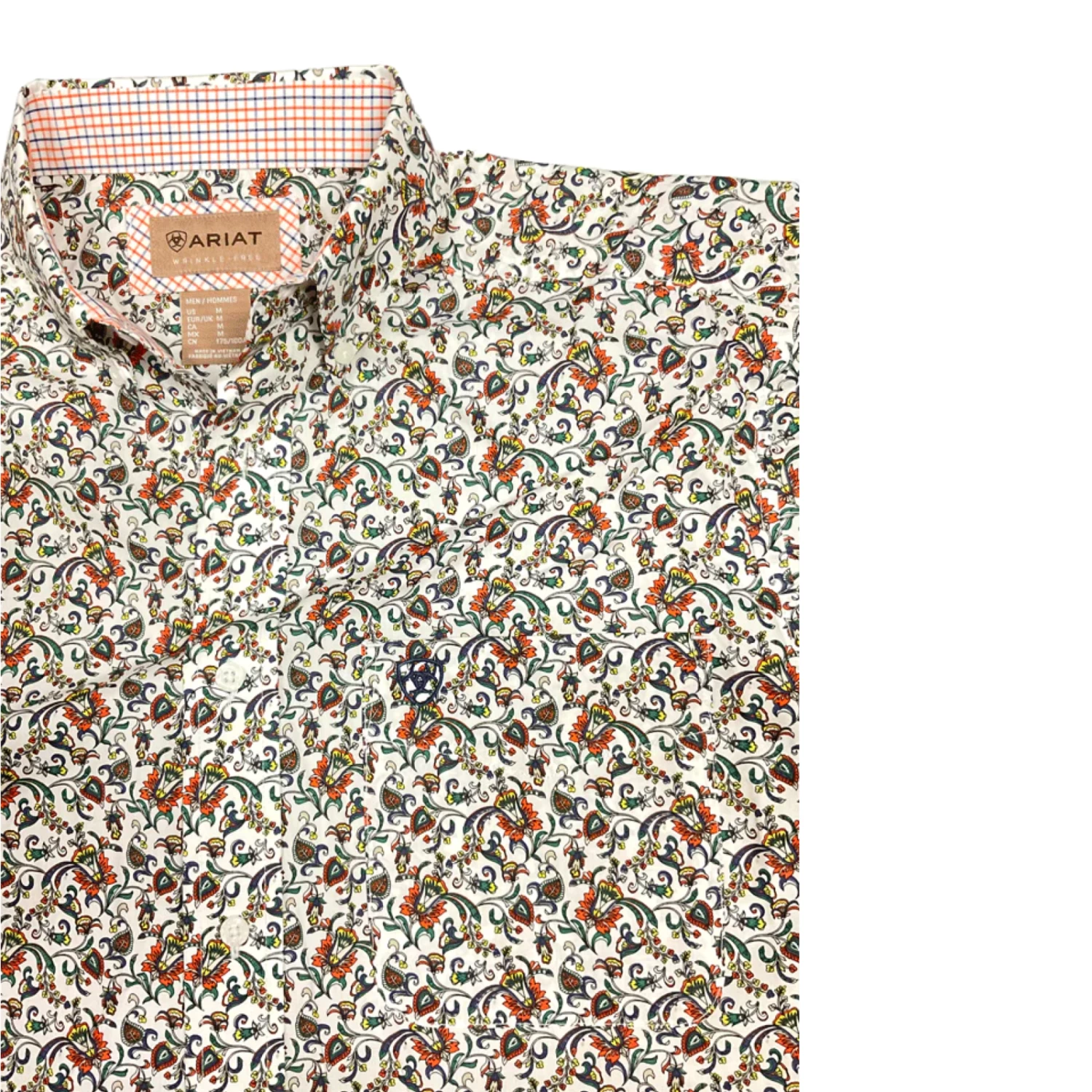 Ariat® Men's Wrinkle Free Ford White Patterned Button Down Shirt 10045072 4 Ariat® Men's Wrinkle Free Ford White Patterned Button Down Shirt 10045072 - Image 2