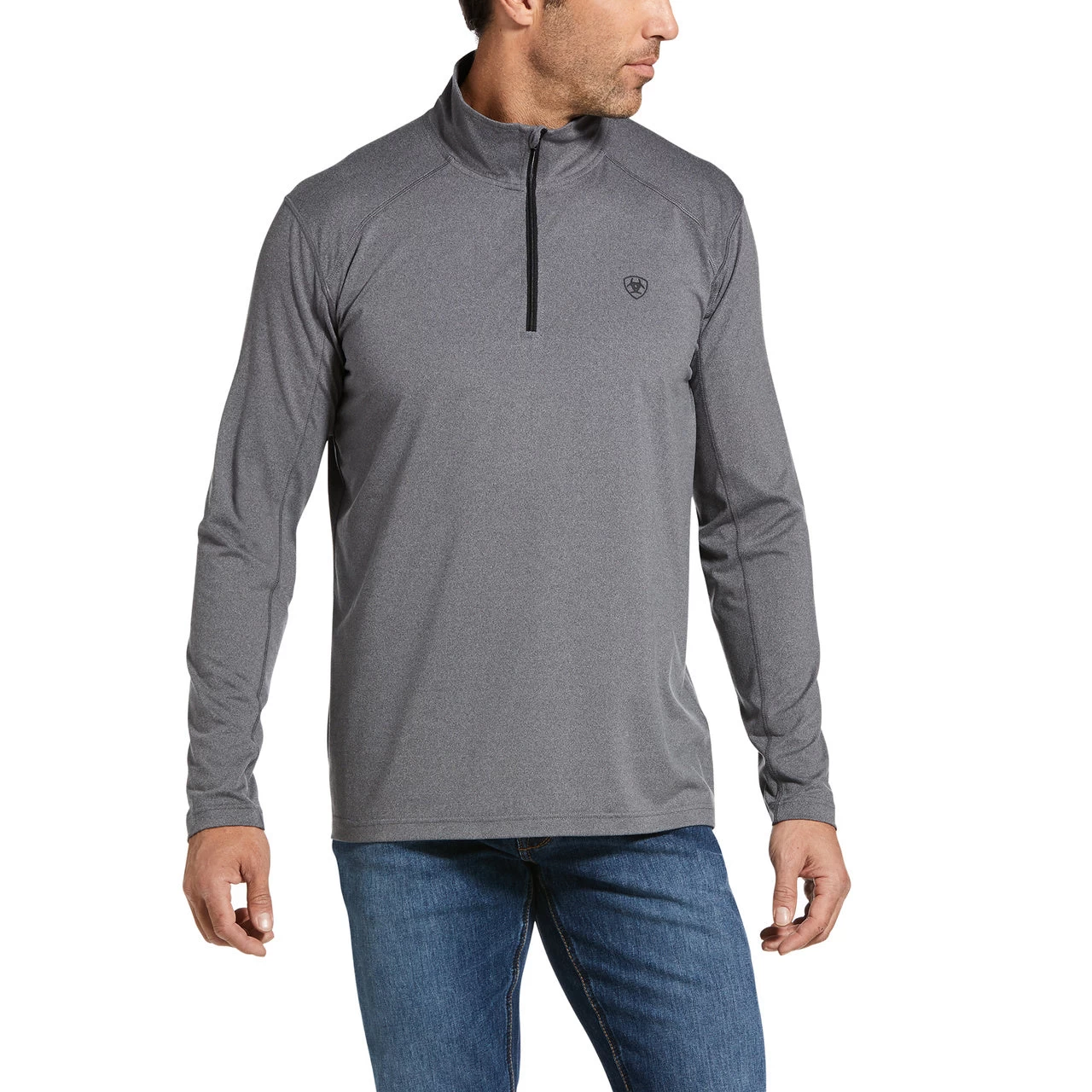 Ariat® Men's Cornell Quarter Zip Grey Baselayer Sweatshirt 10033224 3 Ariat® Men's Cornell Quarter Zip Grey Baselayer Sweatshirt 10033224