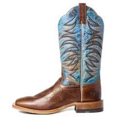 Ariat Men's Firecatcher Well Brown & Blue Lake Leather Boots 10035952 -ARIAT Cowboy Gear 1280 URog3c7eV458