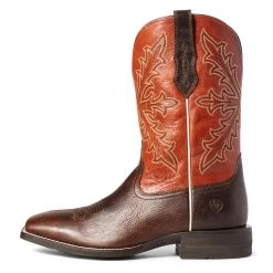 Ariat Men's Qualifier Wicker & Orange Boom Boots 10035900 -ARIAT Cowboy Gear 1280 orIydZ74UU79