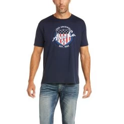 Ariat Men's Patriot Midnight Navy Short Sleeve Tee 10036631