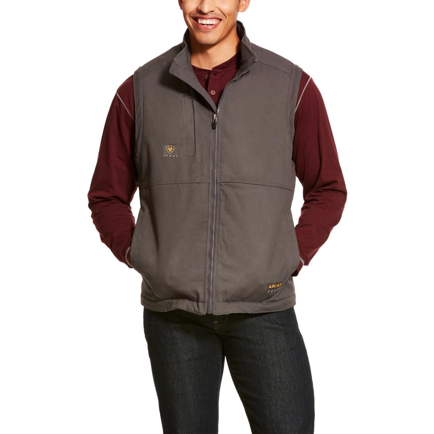 Ariat® Men's Rebar Duracanvas Stretch Work Vest 4 Ariat® Men's Rebar Duracanvas Stretch Work Vest - Image 2